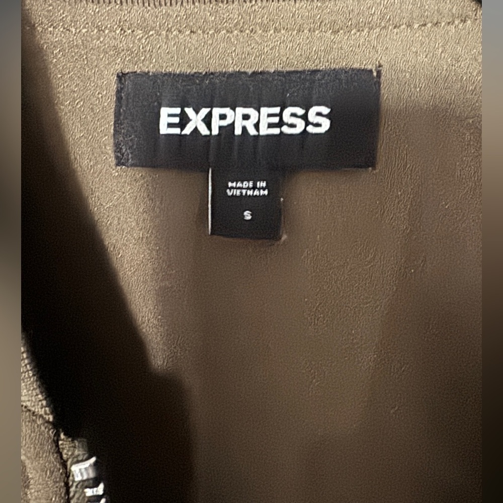 Express Olive Bomber Jacket - image 4
